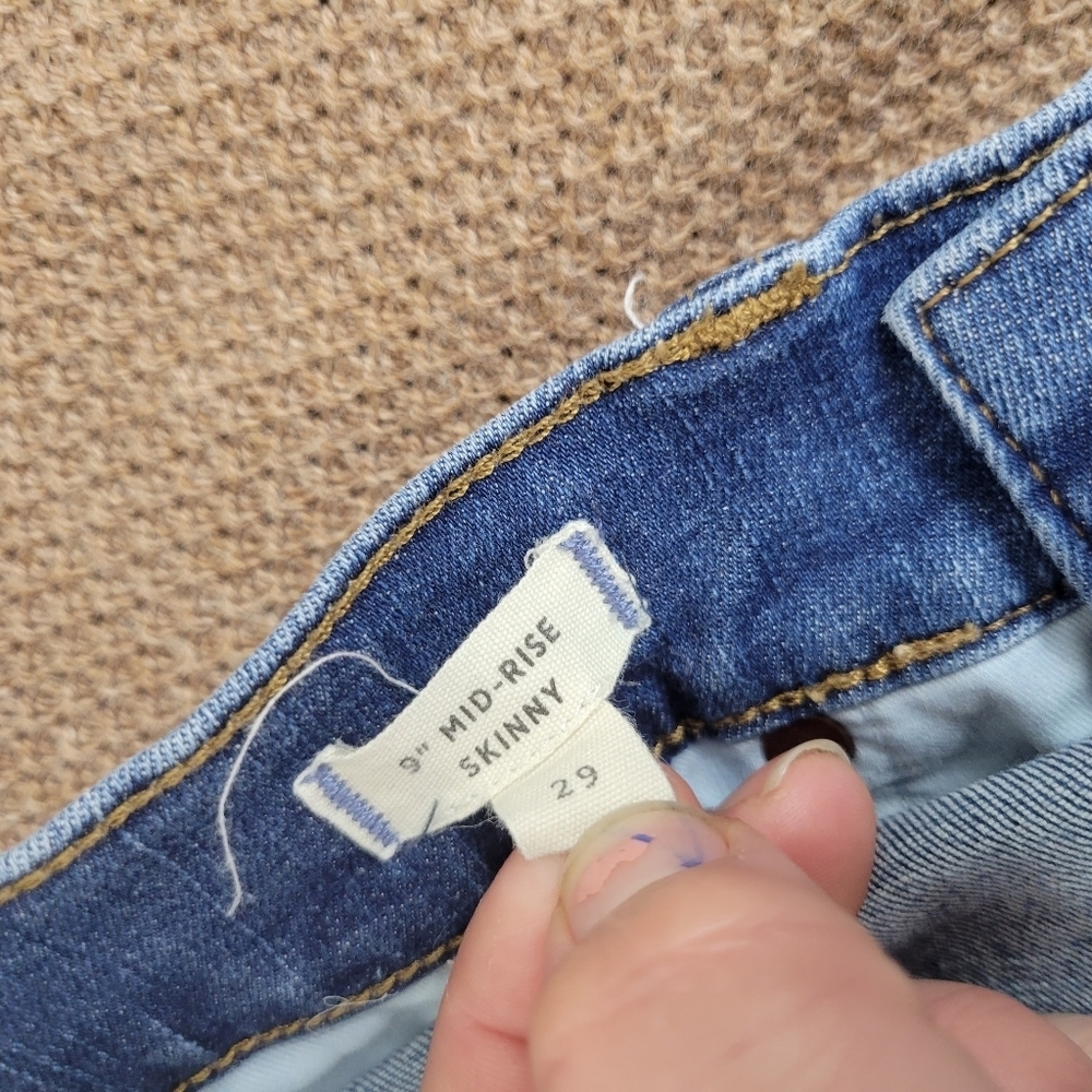 Blue High-Rise Skinny Jeans - Women's - Picture 7 of 7